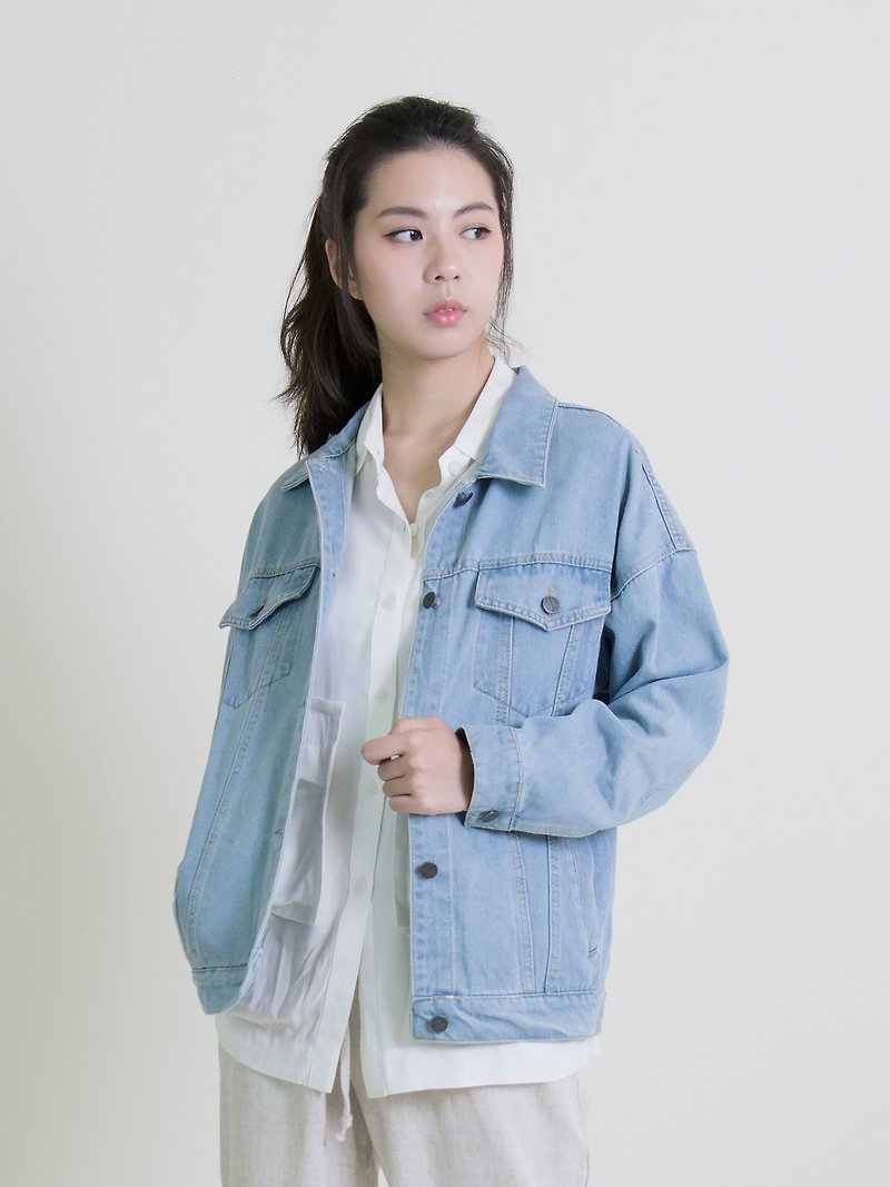 Short denim jacket - Women's Casual & Functional Jackets - Cotton & Hemp Blue