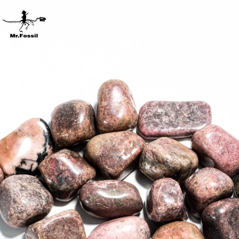 Rolling Stone Series-Rhodonite 200g - Items for Display - Semi-Precious Stones Pink