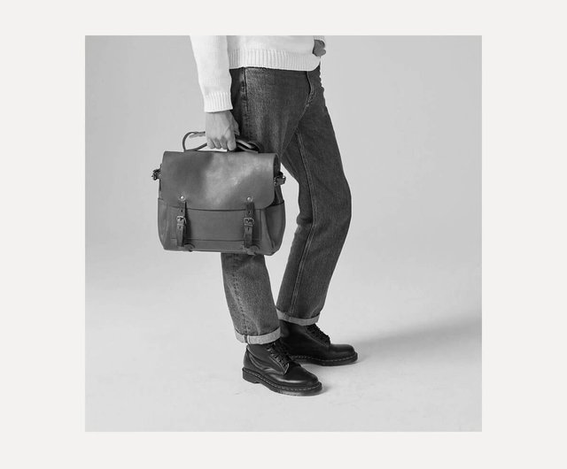 Bleu de Chauffe - エクレアMレザーメッセンジャーバッグ