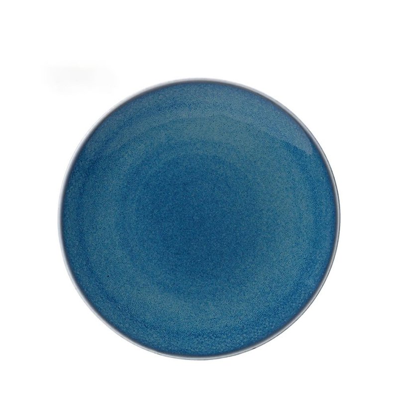 Art Glaze藝術彩釉系列-27CM餐盤-滄藍 - 盤子/餐盤 - 瓷 藍色