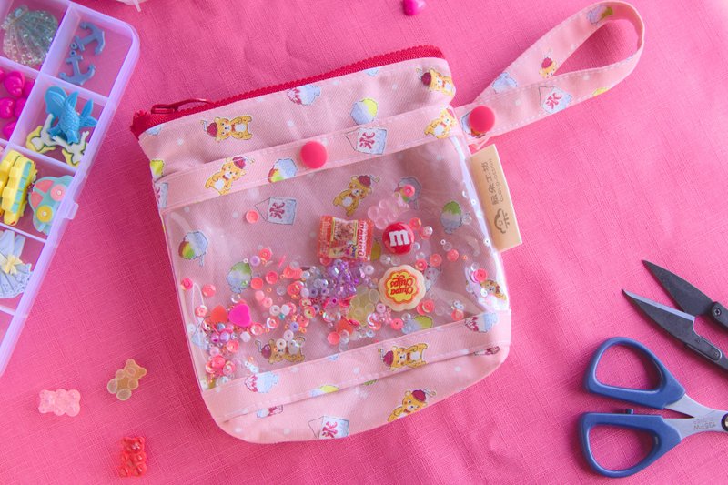 Candy soda medicine bag universal bag storage bag - กระเป๋าเครื่องสำอาง - ผ้าฝ้าย/ผ้าลินิน สึชมพู