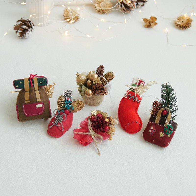 【Christmas 】オーナメント　ユニーク小物6点セット - 其他 - 棉．麻 多色