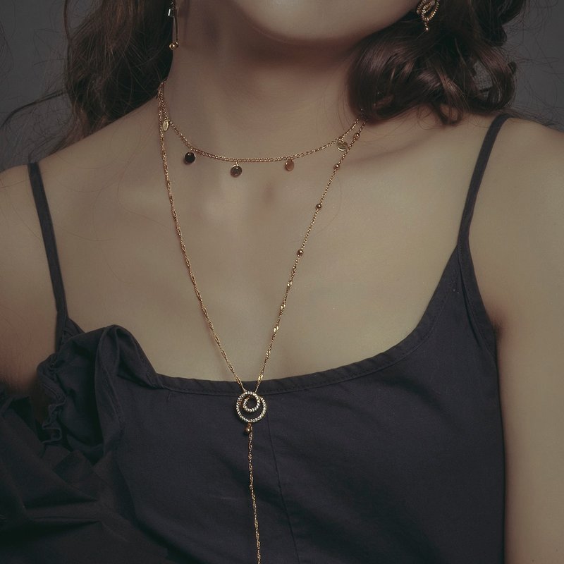 ASTROLOGY | Astrology Series-Eclipse* Necklace - Necklaces - Copper & Brass Gold