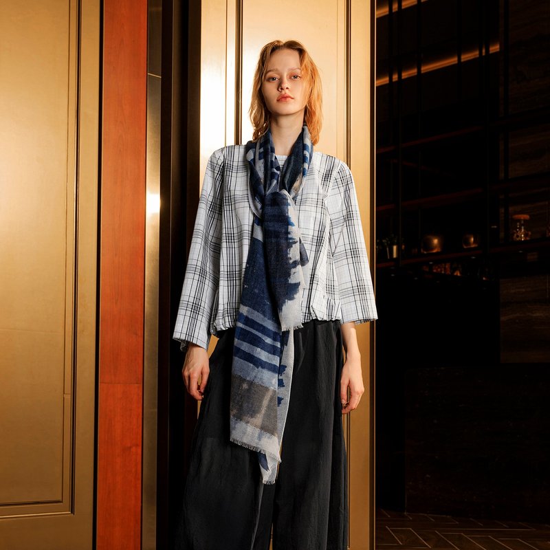 斜向鬆緊泡襬上衣 - 女上衣/長袖上衣 - 其他人造纖維 銀色