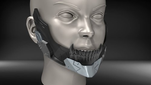 SeberdrA Digital 3D model of Cyborg Jaws V3 for 3D print