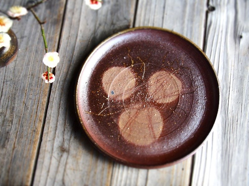 Bizen dish (21.5 cm) sr 3 - 041 - Mugs - Pottery Brown
