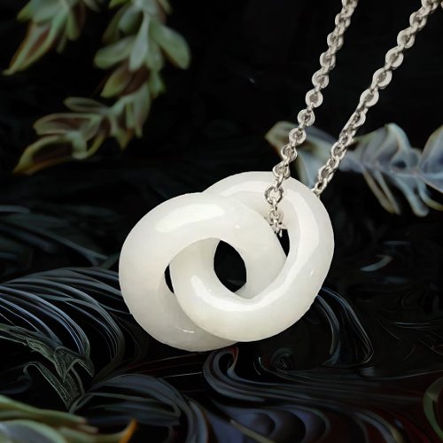 瓔珞珠寶盒 E.L.Jewelry Box 冰糯種翡翠同心圓項鍊 | 天然緬甸玉翡翠A貨