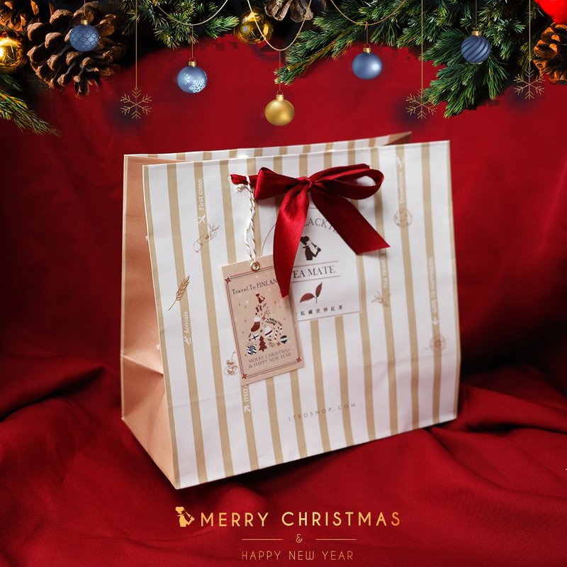 聖誕版一手品牌紙袋(25x22.5x12公分) - 手提包/手提袋 - 紙 白色