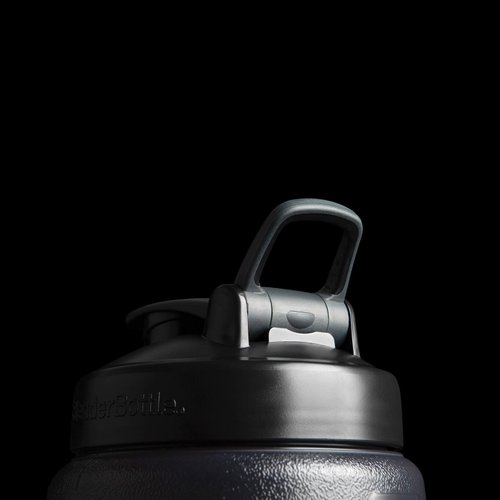 BlenderBottle Half Gallon Water Bottle, Koda Large Water Jug, 74-Oz, Black  