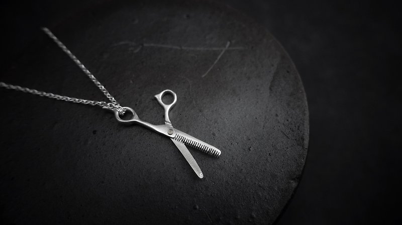【Umbilical Plus House】Scissors Series│Silver Thinning Shears Necklace - สร้อยคอ - เงินแท้ 