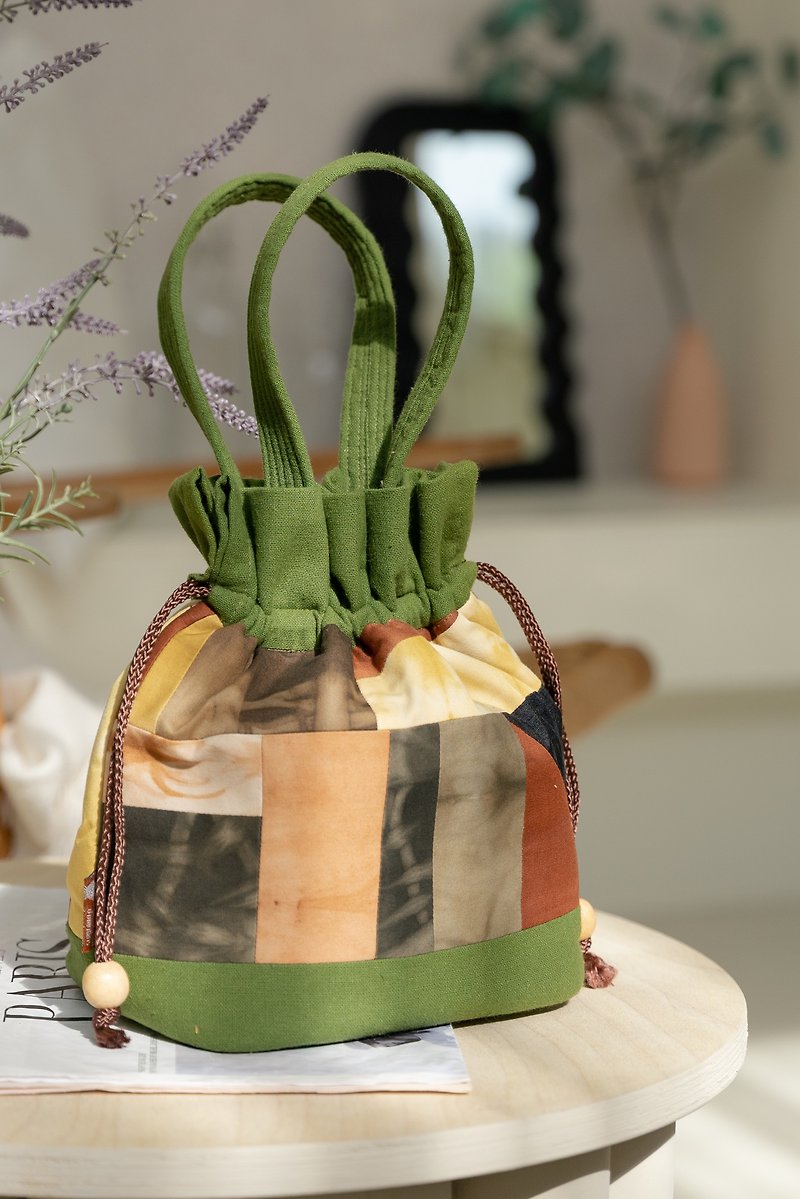 Unique handbag patch work organic tie dye color from mangrove - Handbags & Totes - Cotton & Hemp 