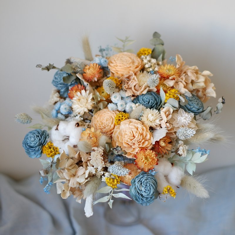 Exclusive order blue orange irregular bouquet for Liu Laifu - Dried Flowers & Bouquets - Plants & Flowers Blue