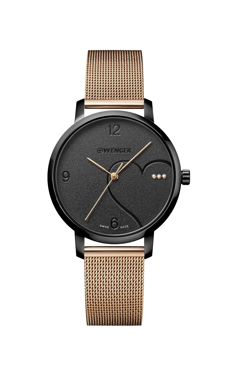 Swiss WENGER Metropolitan D0nnissima Star Watch - Women's Watches - Stainless Steel Black