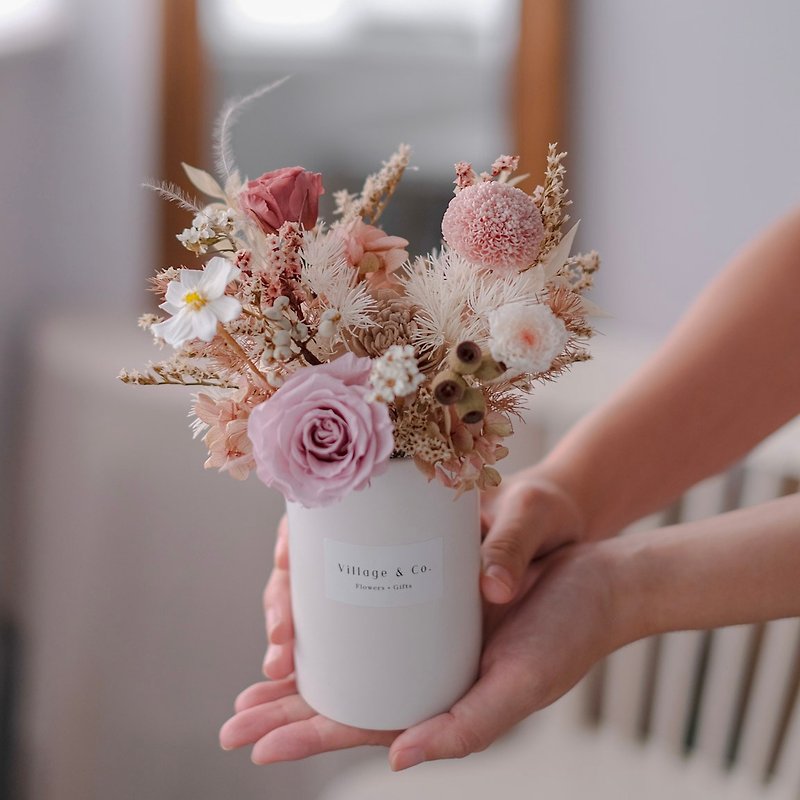 Long cylindrical table flower_dried preserved flower - Dried Flowers & Bouquets - Plants & Flowers Pink