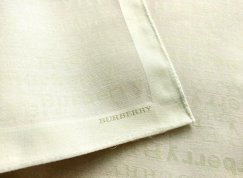 orangesodapanda Burberry Vintage Handkerchief Beige Holiday Gift for Him 18.5 x 18.5 inches