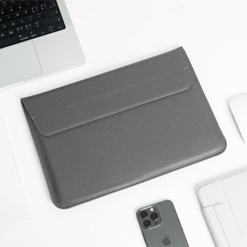 AHAStyle 官方品牌店 Macbook 13/14/15/16吋 信封可站立式 皮革筆電收納包