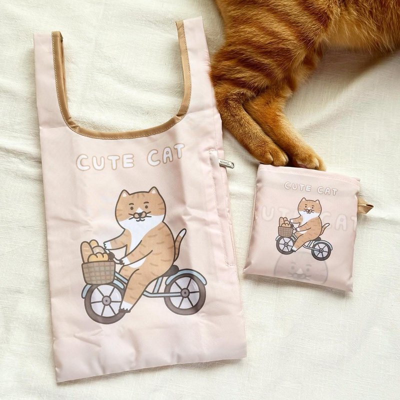 Cute cat-storage shopping bag/outgoing bag - Toiletry Bags & Pouches - Waterproof Material 