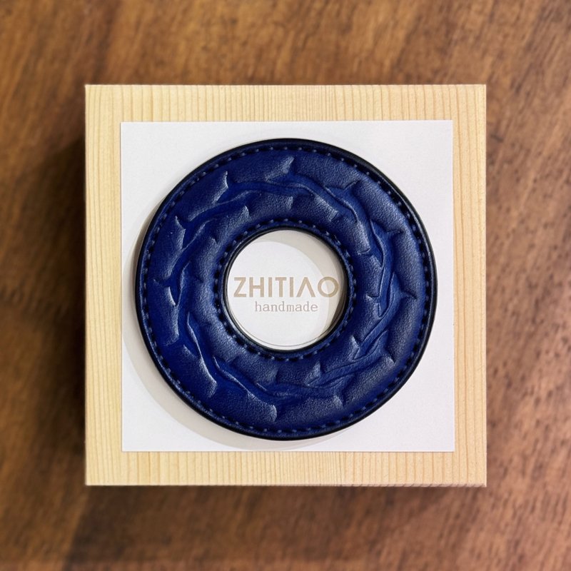原創手工製作牛皮劍道刀鐔 披荊斬棘 藍色 劍鍔 Tsuba - 運動配件 - 真皮 藍色