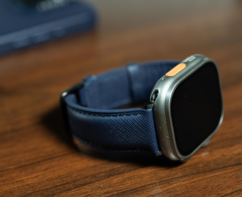 ARMOR Apple Watch 全真皮錶帶_太空藍 - 錶帶 - 真皮 