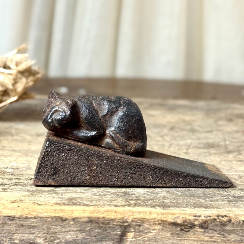 *50946-迷人法國鑄鐵貓咪造型門擋 - 裝飾/擺設  - 其他金屬 