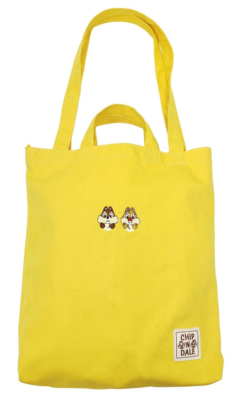 Disney Chip 'N Dale 2-WAY Canvas Tote Bag - Handbags & Totes - Cotton & Hemp Yellow