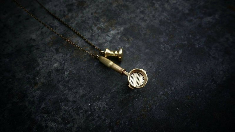 Espresso Handle Necklace - Necklaces - Copper & Brass 