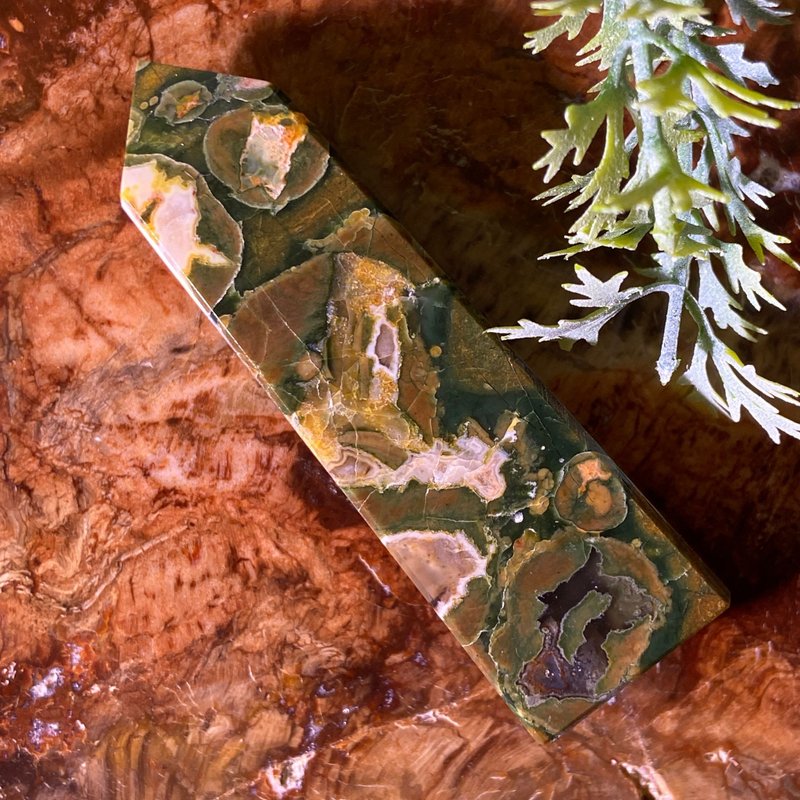 治愈雨林世界 | 森林雀仔石柱 | Rainforest  Kambaba Jasper | - 擺飾/家飾品 - 寶石 