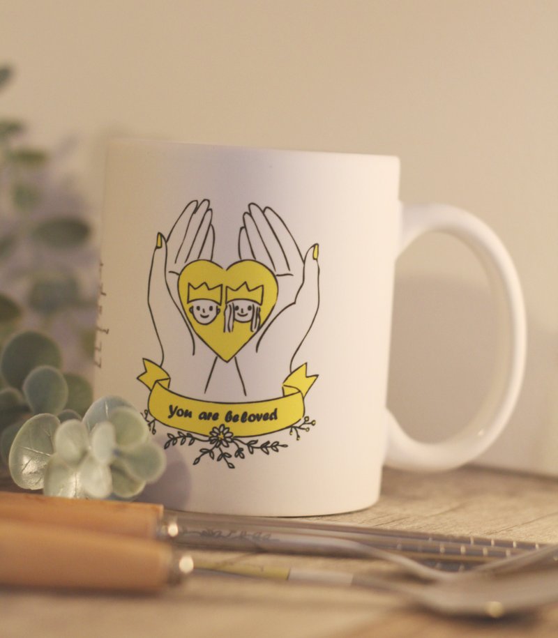 You are beloved - Mug - แก้วมัค/แก้วกาแฟ - ดินเผา สีเหลือง