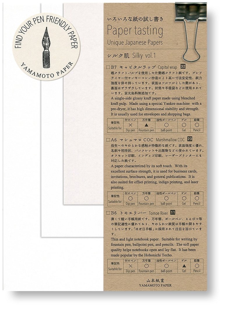 試し書き専用パッド Paper tasting シルク肌 - 便條紙/memo紙 - 紙 