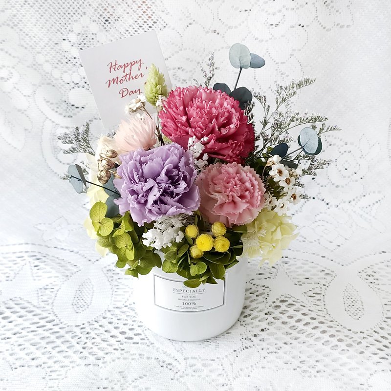 【Julia】Limited time offer/Mother’s Day/Preserved flowers/potted flowers/ - ช่อดอกไม้แห้ง - พืช/ดอกไม้ สึชมพู