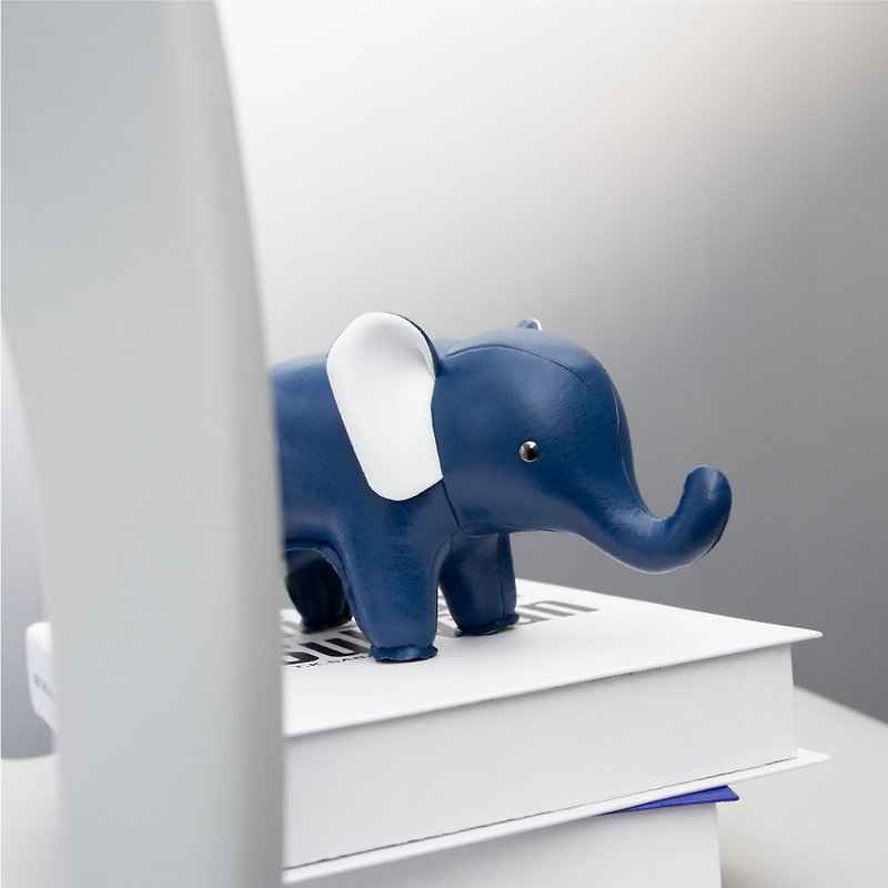 Zuny - Elephant - Bookend - Items for Display - Faux Leather Multicolor
