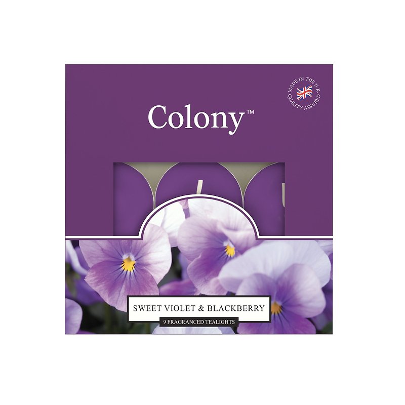 英倫蠟燭 Colony系列-紫羅蘭與黑莓 9入迷你蠟燭 - 香氛蠟燭/燭台 - 蠟 