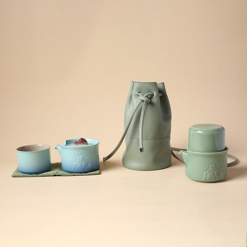 [LU Bao LOHAS] Make a cup of tea in the distant mountains with a tea towel + fashionable carrying bag - Teapots & Teacups - Pottery 