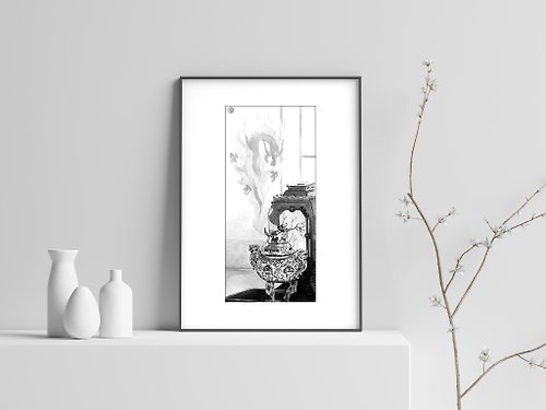 Forget About Regrets Printable art Incense burner / print it at home / Directly from the Artist