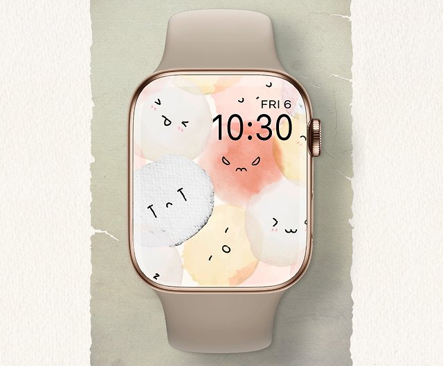 Apple Watchの壁紙 スマートウォッチのウォッチフェイスデジタルダウンロード かわいい 45 ショップ Lamadreams 壁紙 スタンプ アプリアイコン Pinkoi