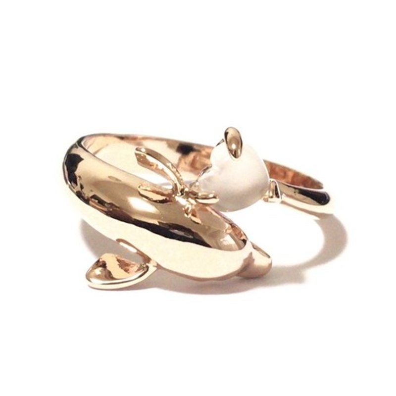 イルカとハートのリング - 戒指 - 其他金屬 銀色