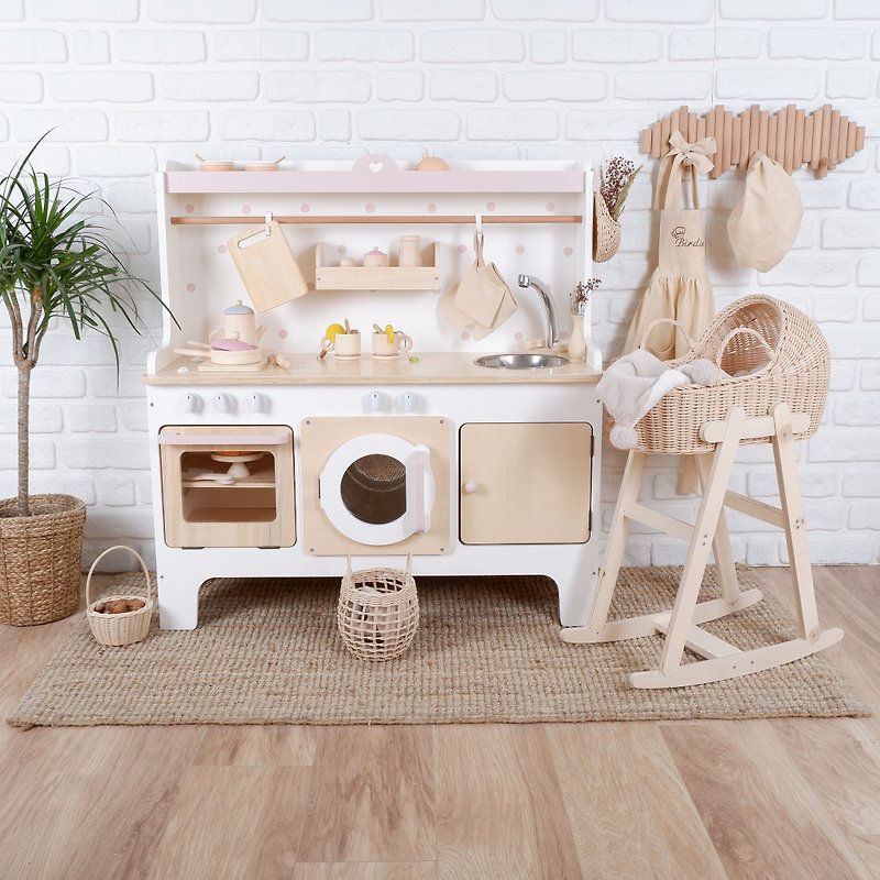 Customizable Wooden Kids Play Kitchens , Pretend Play - 嬰幼兒玩具/毛公仔 - 木頭 綠色