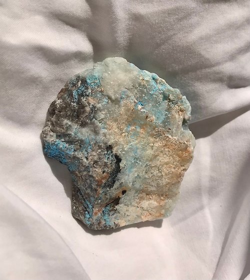 Could9Crystal 藍磷灰 白水晶共生 原石天然 盆景 crystal 擺設 擺件