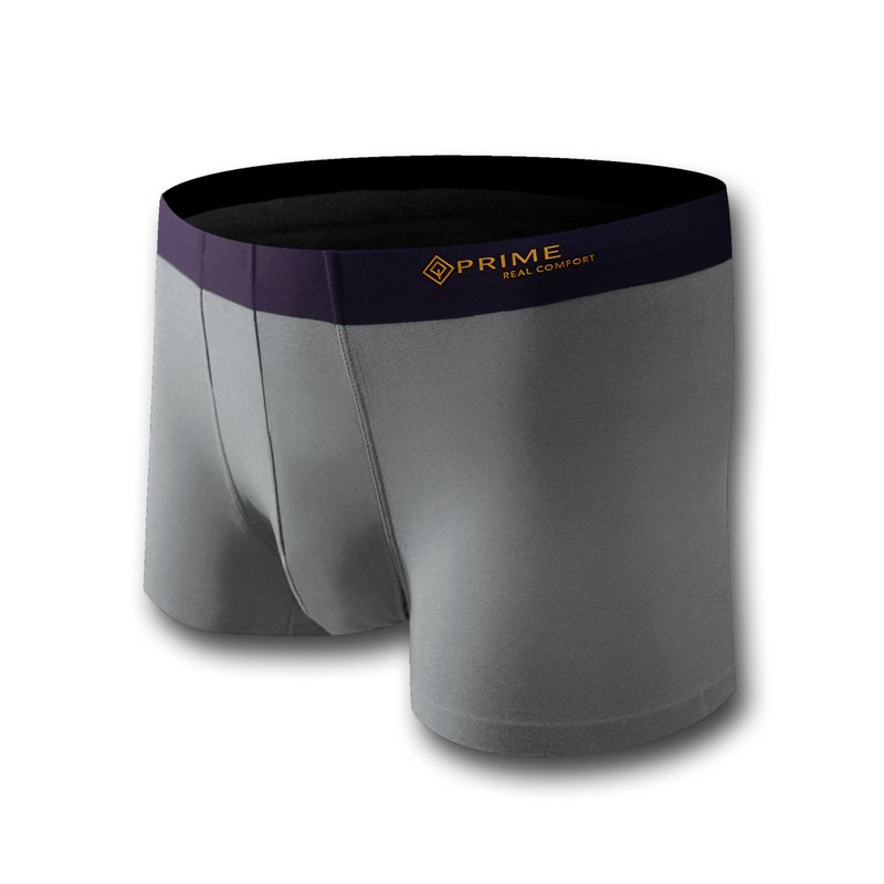 Prime Boxers - Ultra Comfort Boxer Briefs (Heather Grey) - Men's Underwear - Eco-Friendly Materials Silver