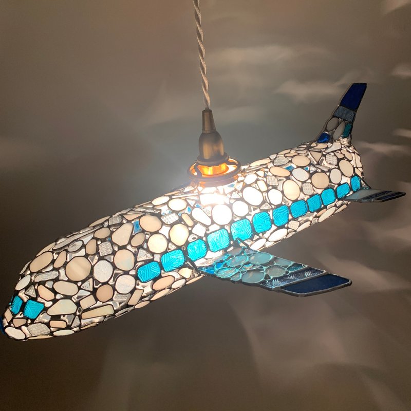 Jewel Night Glass Plane (L) Sky Cruise - Lighting - Glass White