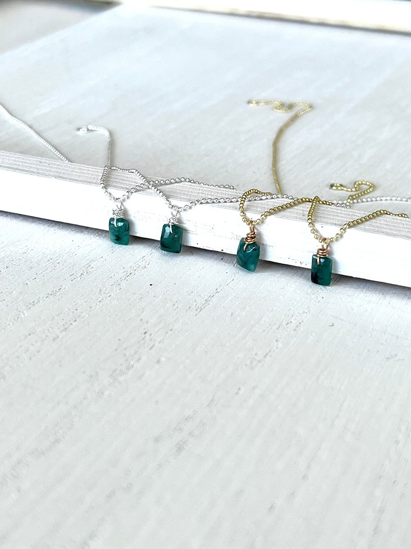 Emerald necklace Earring - สร้อยคอ - เครื่องประดับพลอย สีเขียว