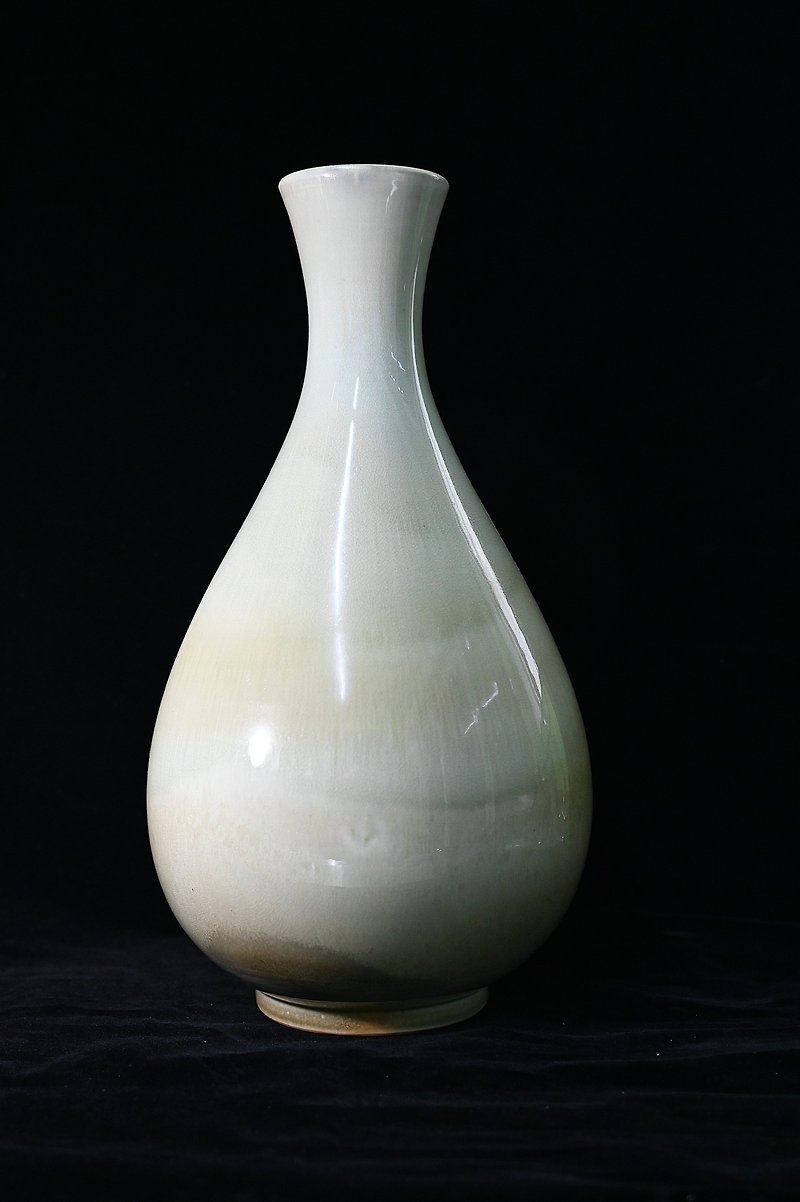 Handmade wood-fired glazed flower vessel - bile bottle NT24 - Pottery & Ceramics - Other Materials 