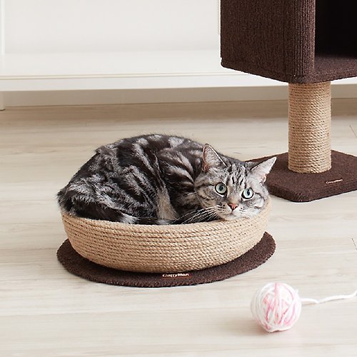 DoggyMan 日本寵物國民品牌 【日本CattyMan】貓抓抓遊戲麻繩圓床