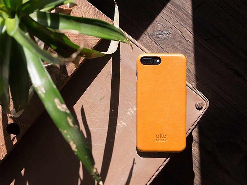 Alto iPhone 7/8 Plus 5.5-inch Leather Phone Case Back Cover Original-Caramel Brown - เคส/ซองมือถือ - หนังแท้ สีส้ม