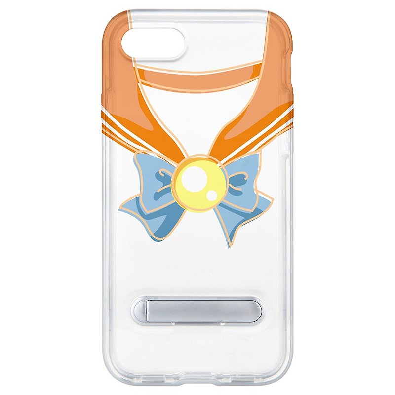 Sailor suit blue knot orange with hidden magnet bracket iPhone 8 7 6 plus phone case - เคส/ซองมือถือ - พลาสติก ขาว