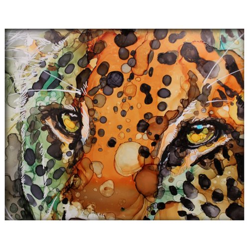 ヒョウの絵 壁に描かれたオリジナルの風水画 - ショップ ArtVladlena