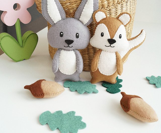 Felt Toys Fox Felt Bear Felt Toys Fox and Bears Toys for Baby Toys