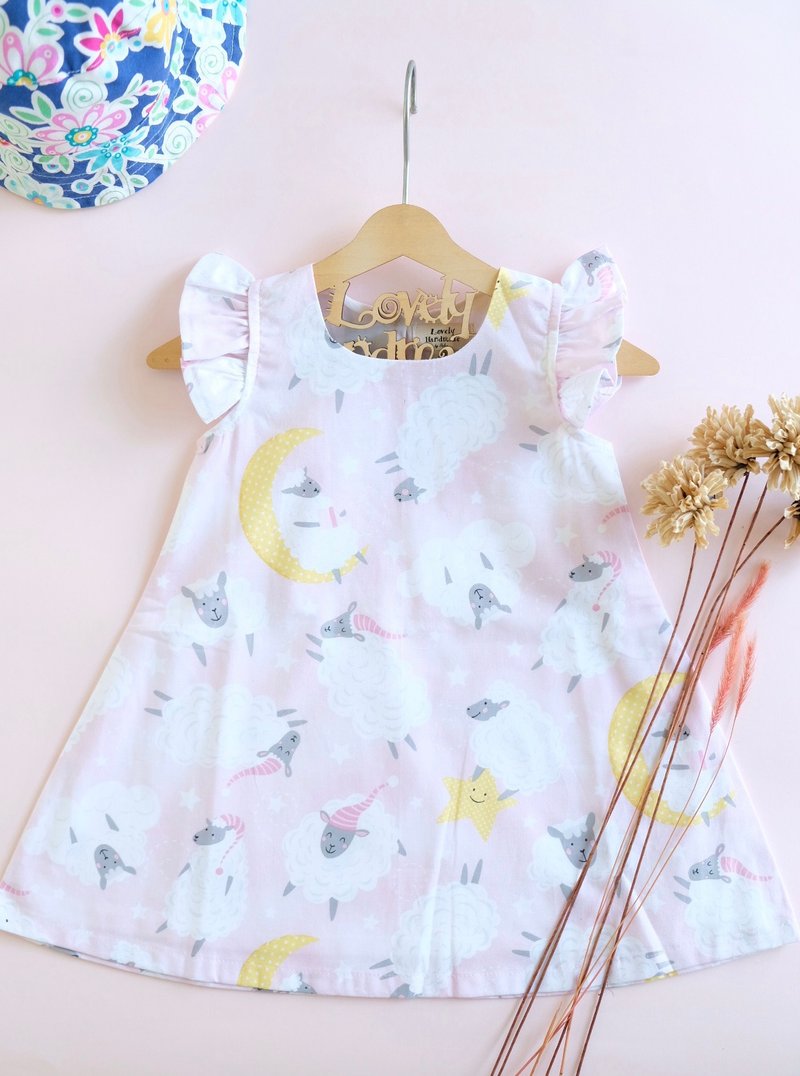 One Piece Dress for Girl Dress for her Gift for Girl Birthday Gift - กระโปรง - ผ้าฝ้าย/ผ้าลินิน สึชมพู