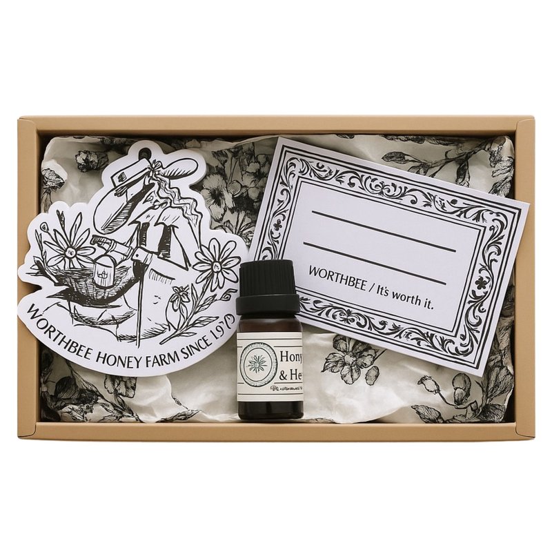 Honey & Herb 100%複方精油禮盒 - 香氛/精油/擴香 - 玻璃 金色