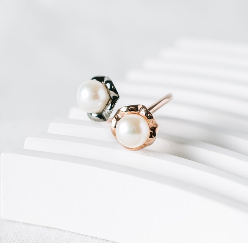 Real pearl (Freshwater pearl) ring, Silver - 戒指 - 銀 白色